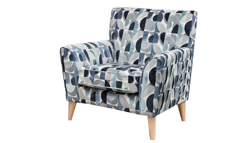 Navy pattern accent chair cheap
